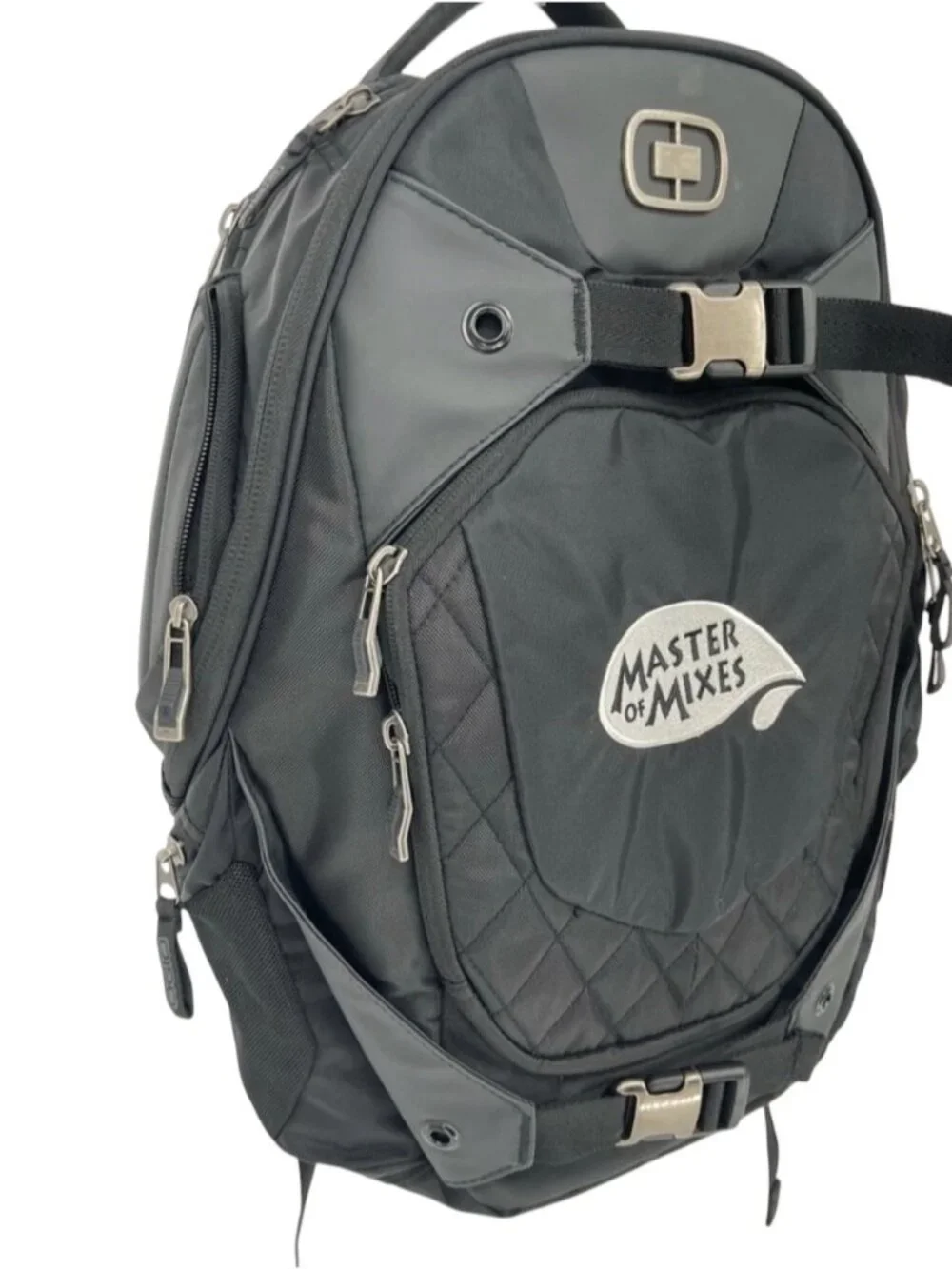 Ogio Squadron Laptop Backpack Padded Adjustable Black Logo / Master of Mixes